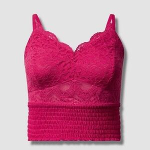 NWT Torrid Lace Print Smocked Crop Top Size 2 (18-20)